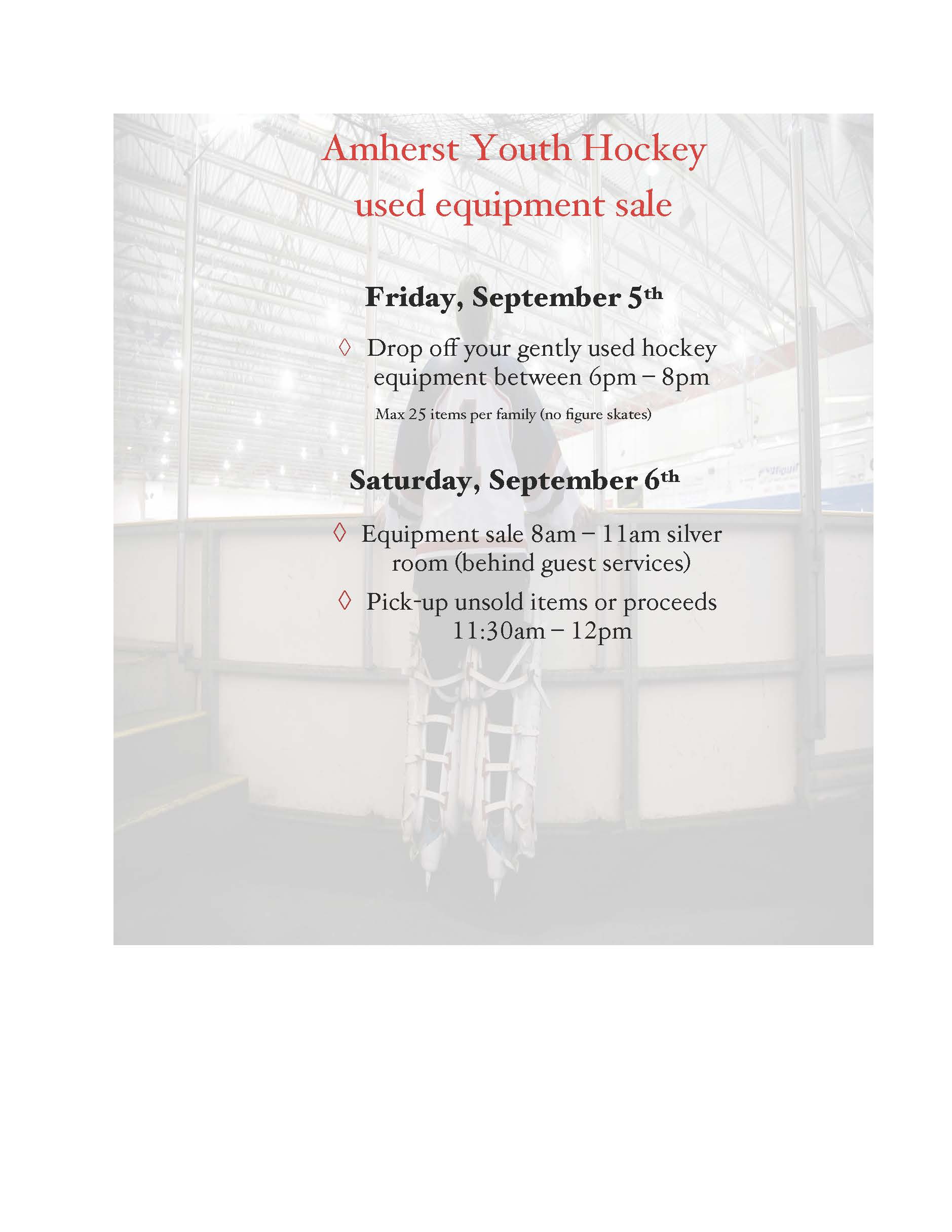2025 AYH equipment sale